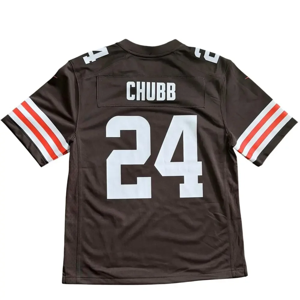 Nike Cleveland Browns Nick Chubb #24 Jersey Large NWT Game Brown Orange NFL
